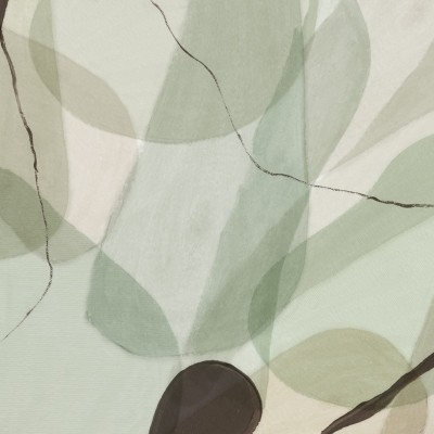 Fototapet abstract verde în dormitor