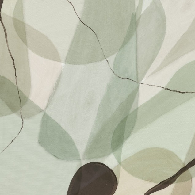 Fototapet abstract verde în dormitor