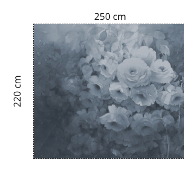 Tapet floral elegant în nuanțe de gri