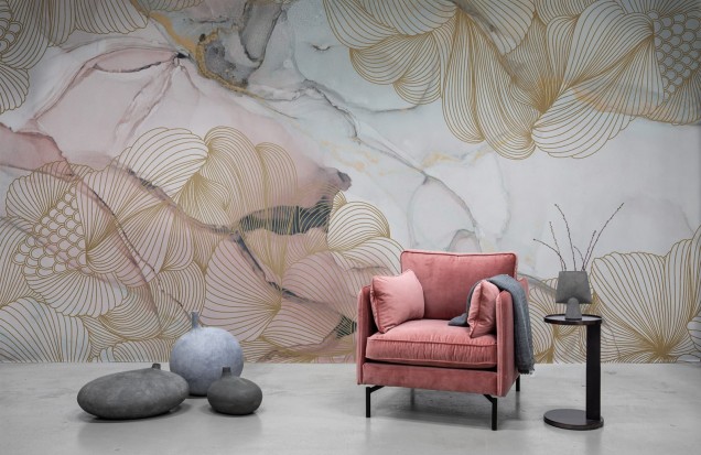 Foto tapet 3D Opulence, Pink Marble, Rebel Walls