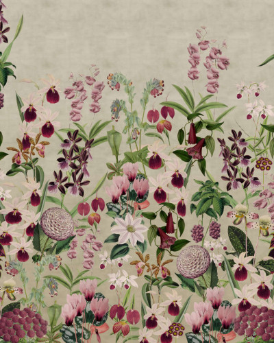 Tapet floral 3D Alice's Garden, cu design modern și elegant, perfect pentru dormitoare, livinguri sau birouri.