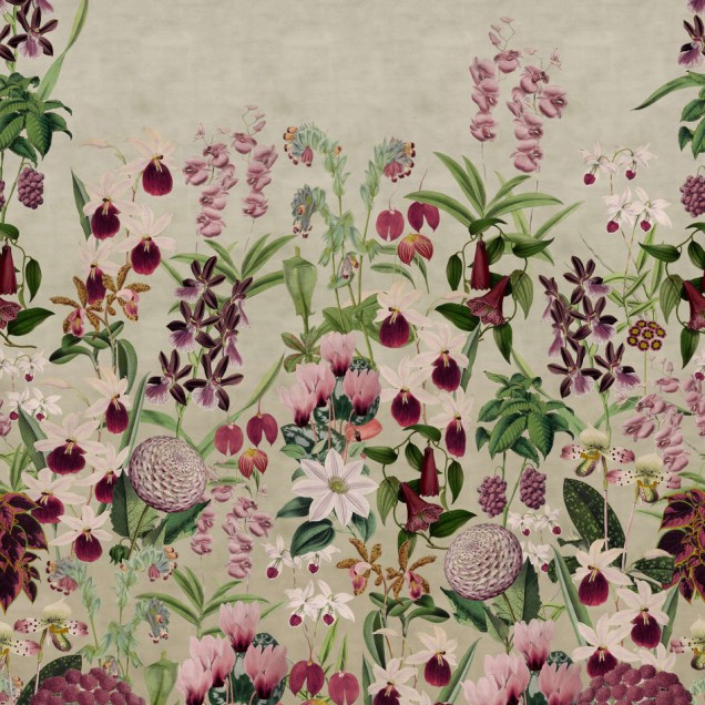 Tapet floral 3D Alice's Garden, cu design modern și elegant, perfect pentru dormitoare, livinguri sau birouri.