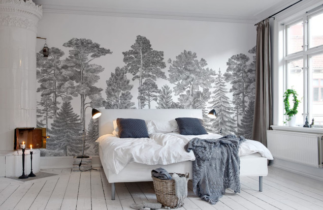 Foto tapet 3D Scandinavian Bellewood, Gray, Rebel Walls