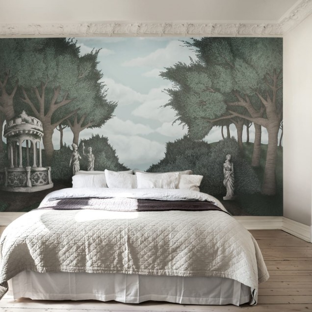Tapet 3D Victoria's Garden, Day, cu design clasic si elegant, inspirat de natura si arta.