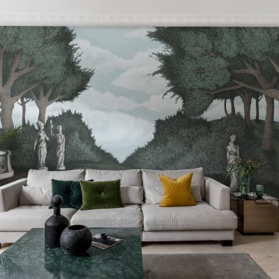 Tapet 3D Victoria's Garden, Day, cu design clasic si elegant, inspirat de natura si arta.
