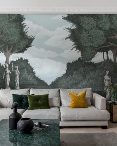 Tapet 3D Victoria's Garden, Day, cu design clasic si elegant, inspirat de natura si arta.