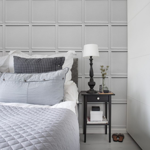 Tapet Norwich, Pearl cu model de panouri elegante