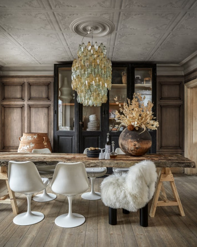 Tapet cu model din lemn, design vintage, perfect pentru decorarea camerei de zi sau dormitorului.