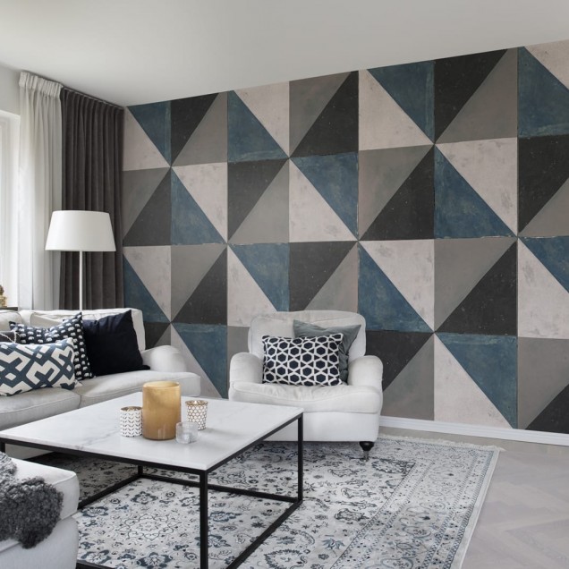 Tapet geometric 3D Tunis Cloud