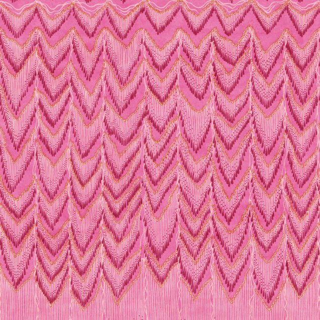 Tapet Fringed Follies Hot Pink cu un design geometric elegant, cu un model de franjuri în cascadă.