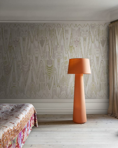Tapet cu un design minimalist reprezentând orizontul Manhattanului, cu o schemă de culori neutre și detalii fine. Perfect pentru a adăuga o notă de eleganță urbană spațiului dumneavoastră.