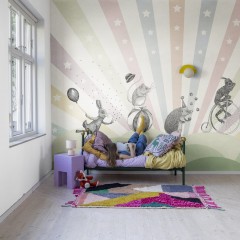 Fototapet pentru copii Circus, Pastel, personalizat, Rebel Walls