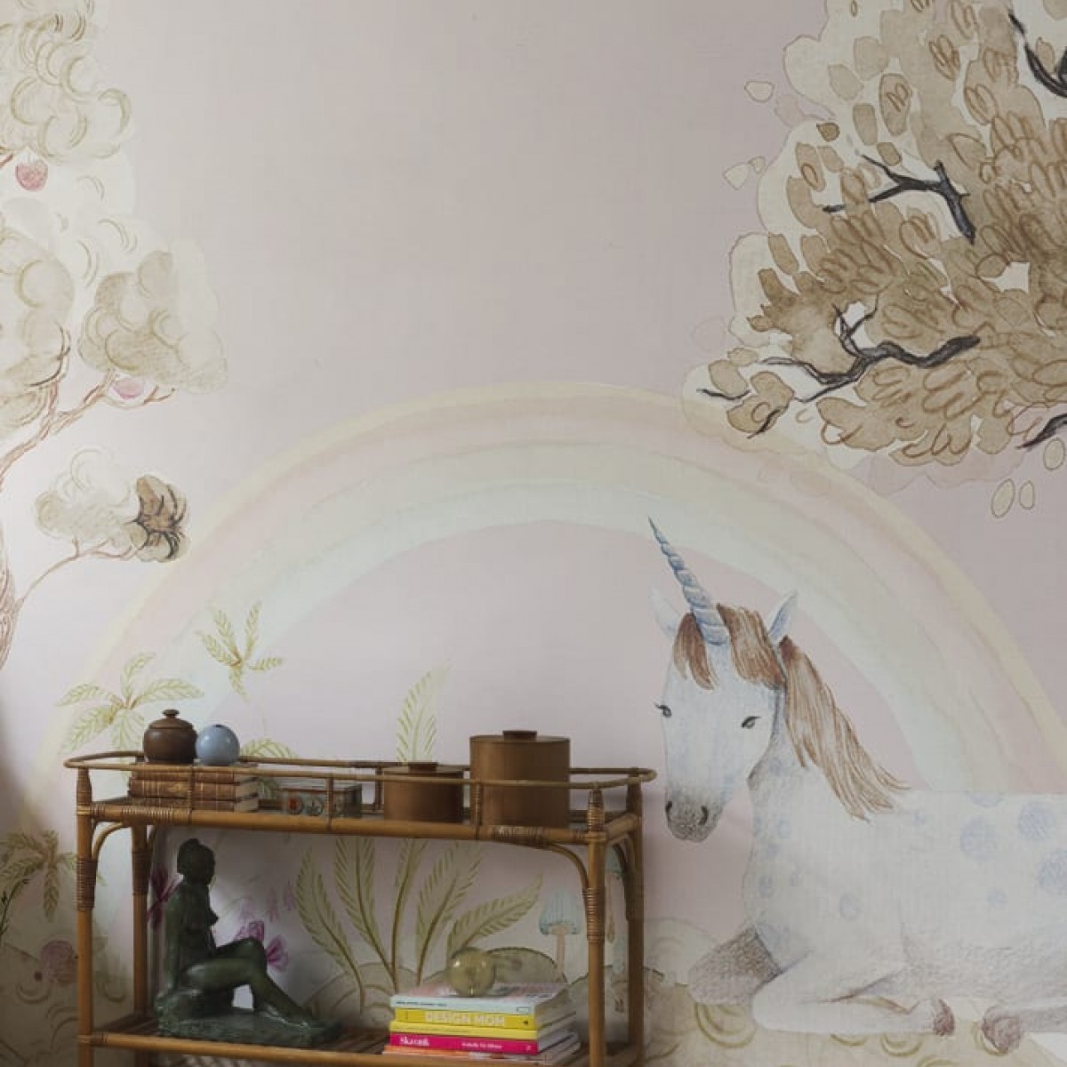 Foto tapet pentru copii Unicorn Dream, Bubblegum, personalizat, Rebel Walls, Fototapet pentru copii 