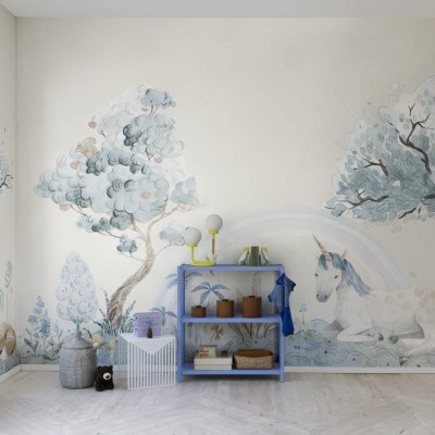 Foto tapet pentru copii Unicorn Dream, Sky, personalizat, Rebel Walls, Fototapet pentru copii 