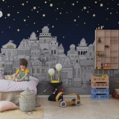 Fototapet Star Town, Night, personalizat, Rebel Walls