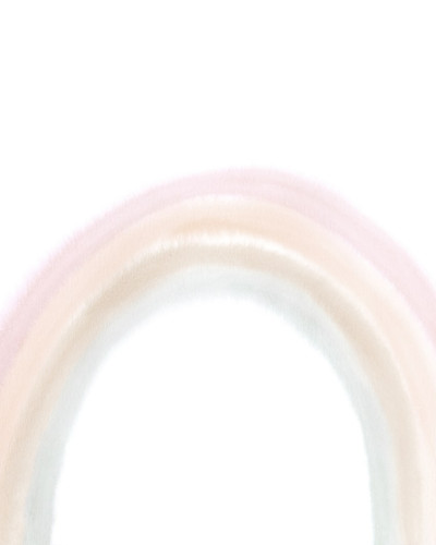 Tapet cu un curcubeu delicat pentru camera copiilor, cu design minimalist si nuante pastelate.