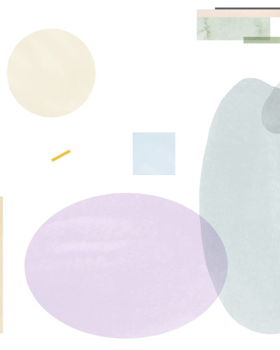 Tapet cu design abstract Geometry, Lilac, cu cercuri suprapuse și linii fine, tonuri de liliac pale și nuanțe neutre. Perfect pentru dormitoare sau spații de relaxare.
