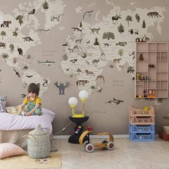 Fototapet Animal World, Pastel Pink, personalizat, Rebel Walls
