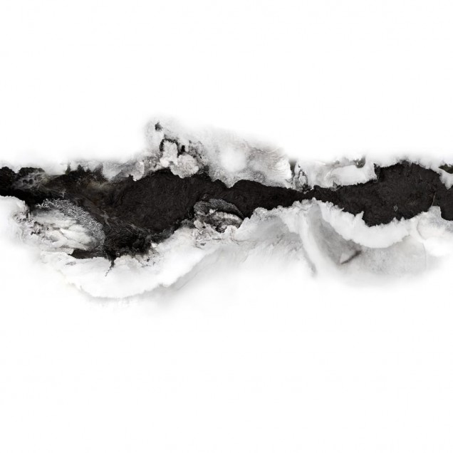 Tapet River, Graphite cu design abstract în tonuri de gri, arătând ca un râu care curge printr-o cameră modernă.