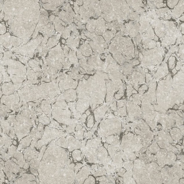 Tapet Romberg Grey cu design de marmură, într-un dormitor modern.