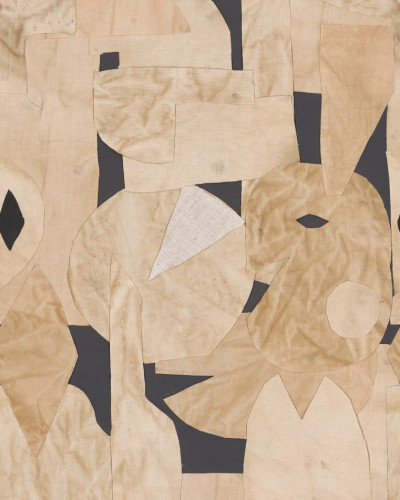 Tapet abstract cu design minimalist in tonuri calde de nisip