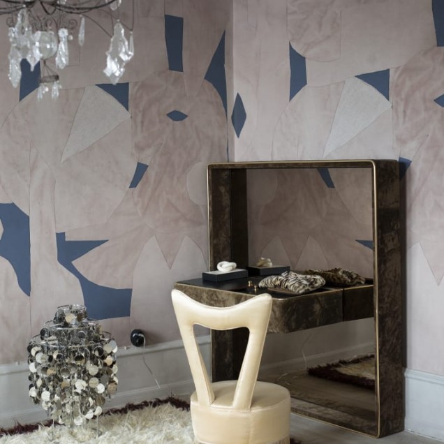 Fototapet Bruno roz cu design geometric abstract