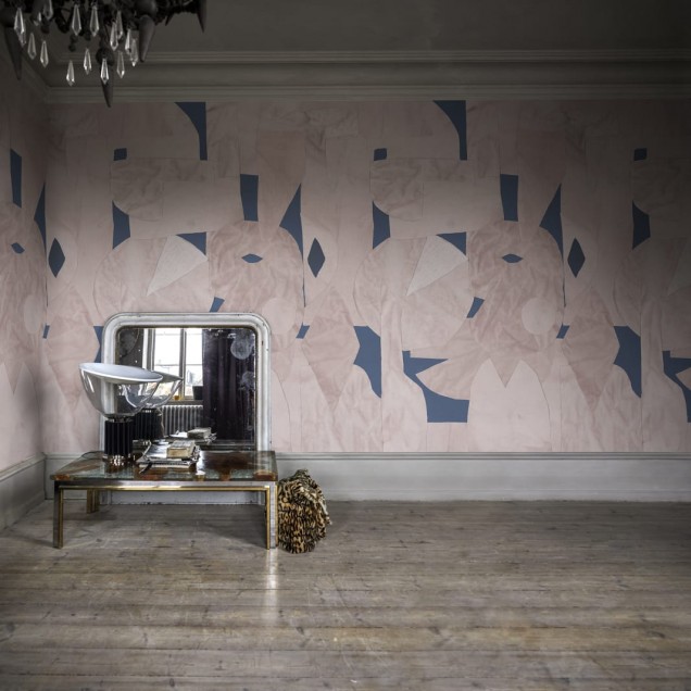 Fototapet Bruno roz cu design geometric abstract