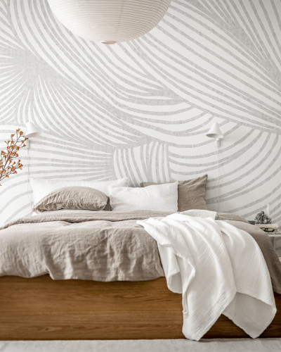 Tapet cu linii fine gri - Opulence Lines - Gri