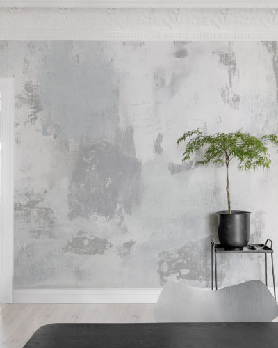 Tapet Big Strokes, Grey, un tapet modern cu aspect rustic, perfect pentru a adauga o nota de eleganta si contemporaneitate oricarei camere.
