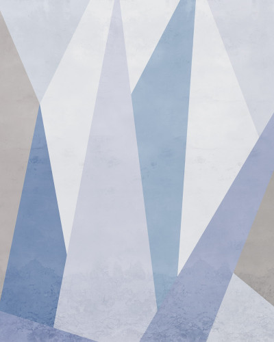 Wallpaper geometric abstract in nuante de gri si albastru