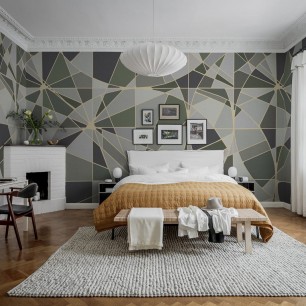 Fototapet Rebel Walls RBW-R18615. Conține culorile: Verde, Verde Reseda, Fildeș, Gri, Gri Ardezie, Gri, Gri Semnal