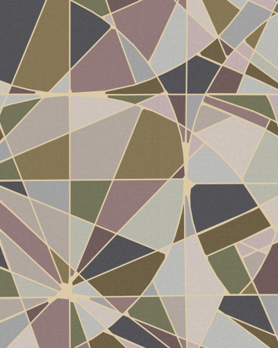 Tapet geometric modern cu culori calde si design abstract.