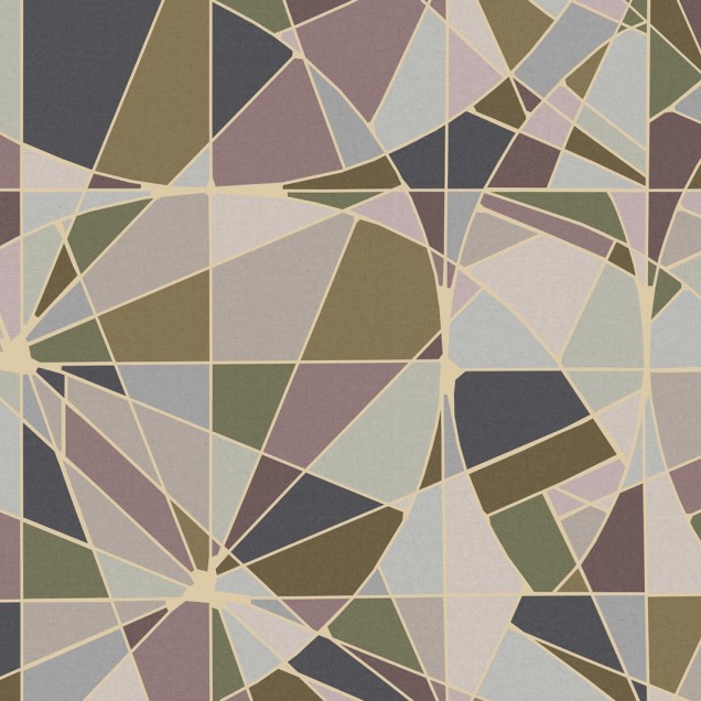 Tapet geometric modern cu culori calde si design abstract.