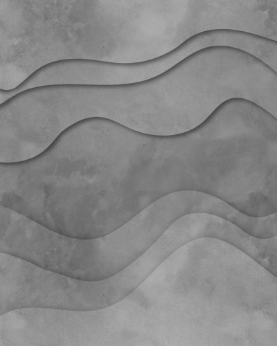 3D Wave, Grey, Rebel Walls