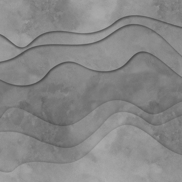 Tapet 3D Wave, Gri, cu valuri subtile, pentru living, dormitor sau birou.