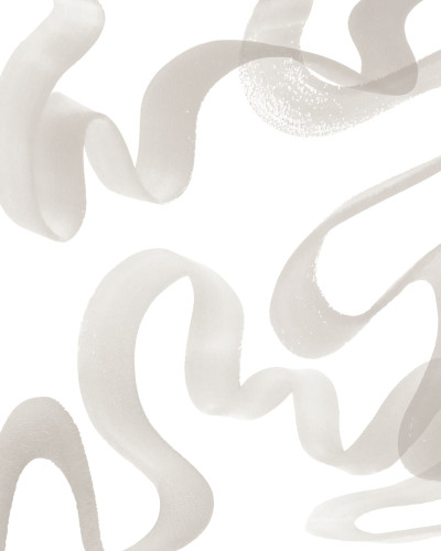 Tapet Waves Beige, cu un model abstract de valuri delicate, în nuanțe de bej, decorând un living modern.