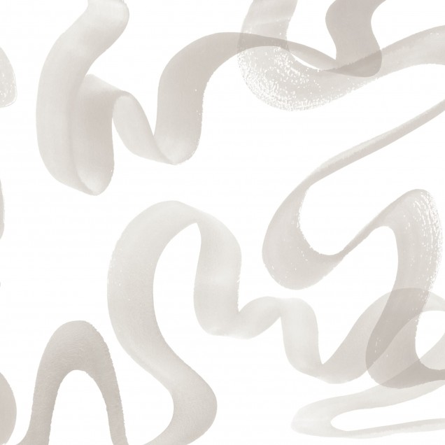 Tapet Waves Beige, cu un model abstract de valuri delicate, în nuanțe de bej, decorând un living modern.