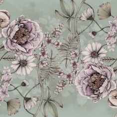 Fototapet Spring Flower, Green, personalizat, Rebel Walls