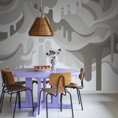 Tapet abstract Dripping Ice Cream, Sand, cu design modern si vibrant