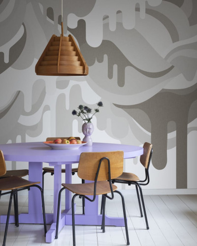 Tapet abstract Dripping Ice Cream, Sand, cu design modern si vibrant