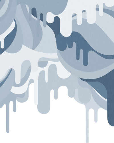Dripping Ice Cream, Blue, Rebel Walls