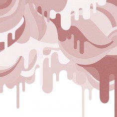 Fototapet Dripping Ice Cream, Pink, personalizat, Rebel Walls