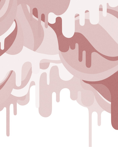 Dripping Ice Cream, Pink, Rebel Walls