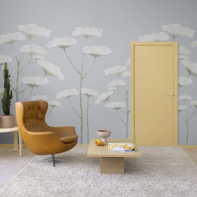 Tapet cu design floral, Dara Dusty Blue