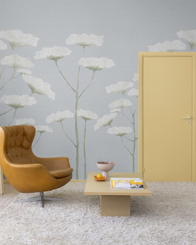 Tapet cu design floral, Dara Dusty Blue