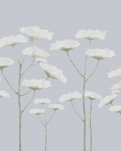 Tapet cu design floral, Dara Dusty Blue