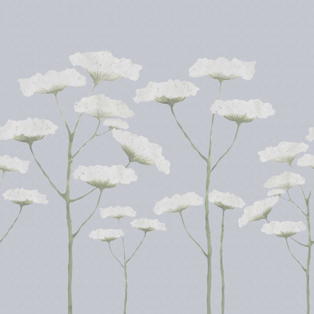 Tapet cu design floral, Dara Dusty Blue
