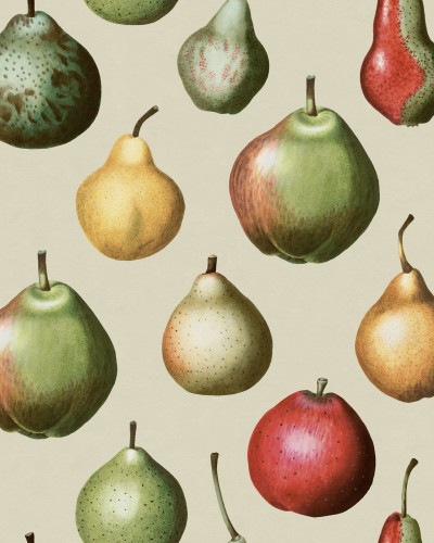 Tapet Vintage Pear cu pere pictate manual