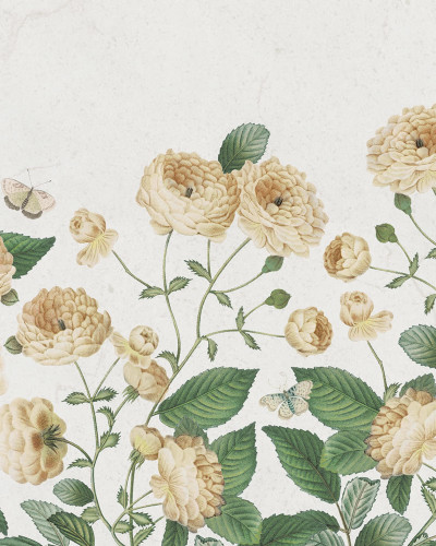 Tapet cu flori delicate Sweet Buttercups, Sand