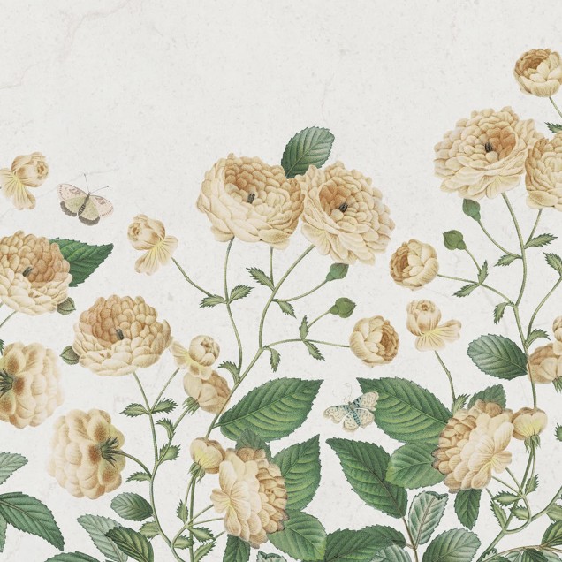 Tapet cu flori delicate Sweet Buttercups, Sand